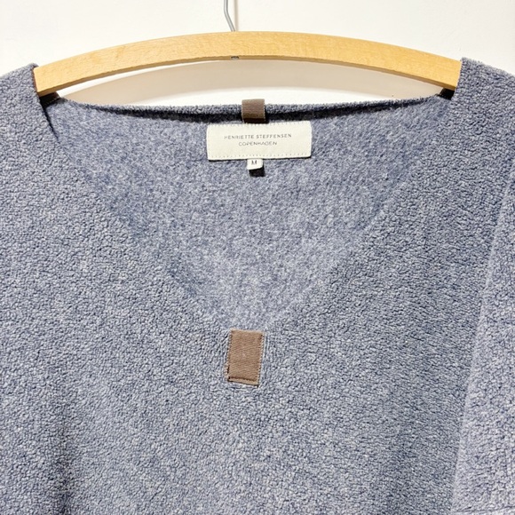 Henriette Steffensen Copenhagen Fleece Sweater Size Medium Gray Lagenlook Baggy - Picture 3 of 12